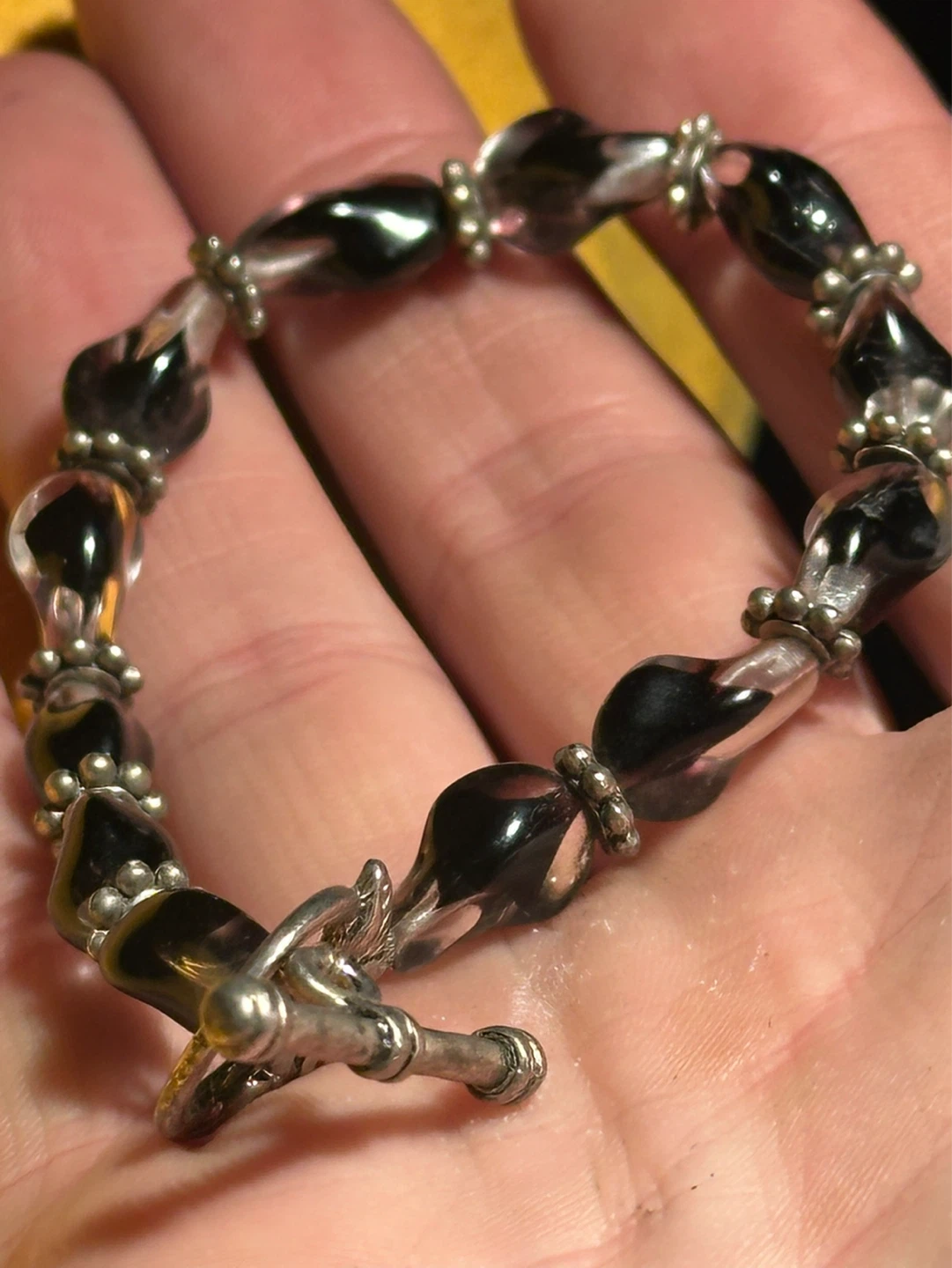 2 glass beaded bracelets - photo 3