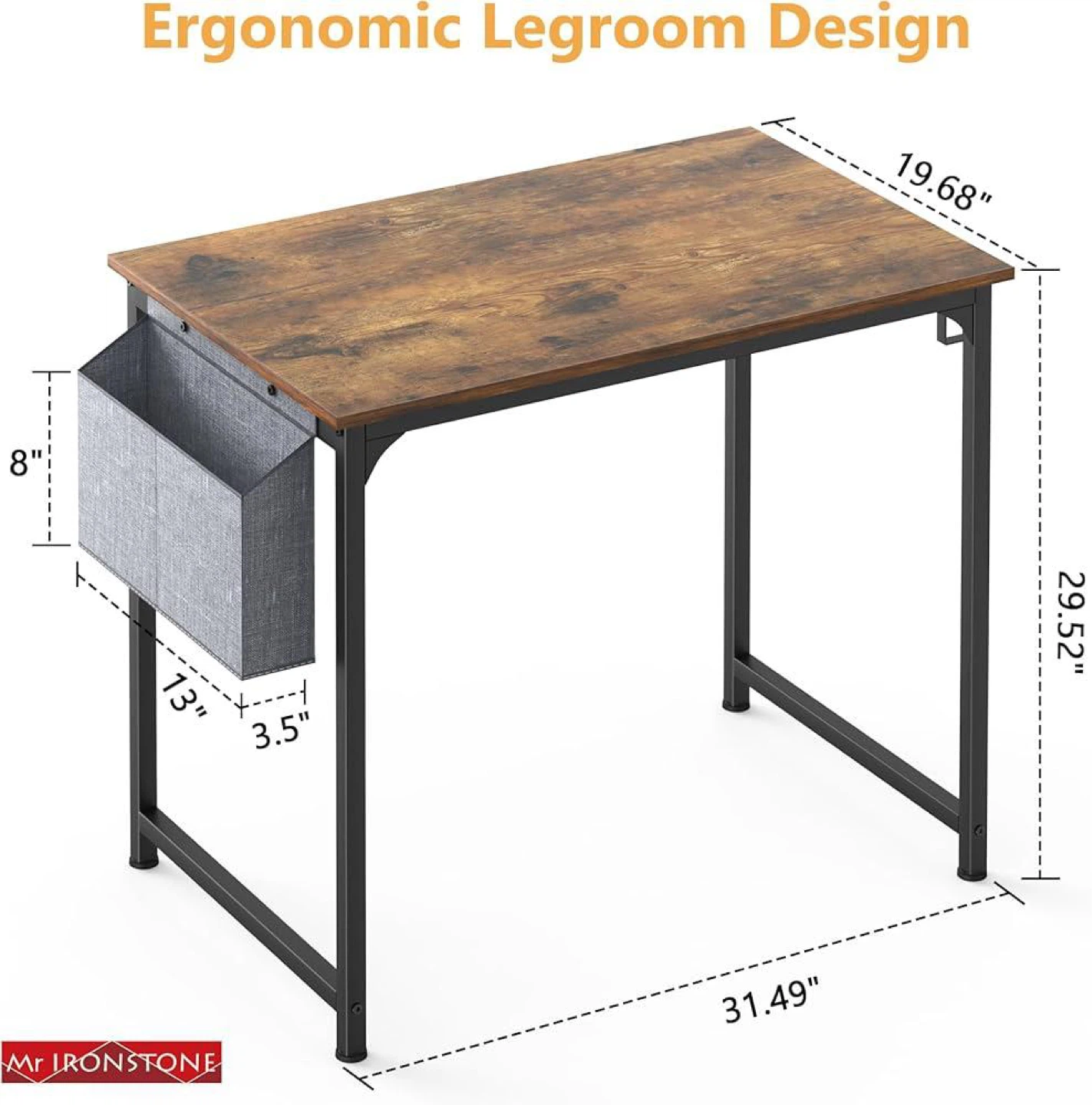 Wooden Desk with Storage Bag - photo 5