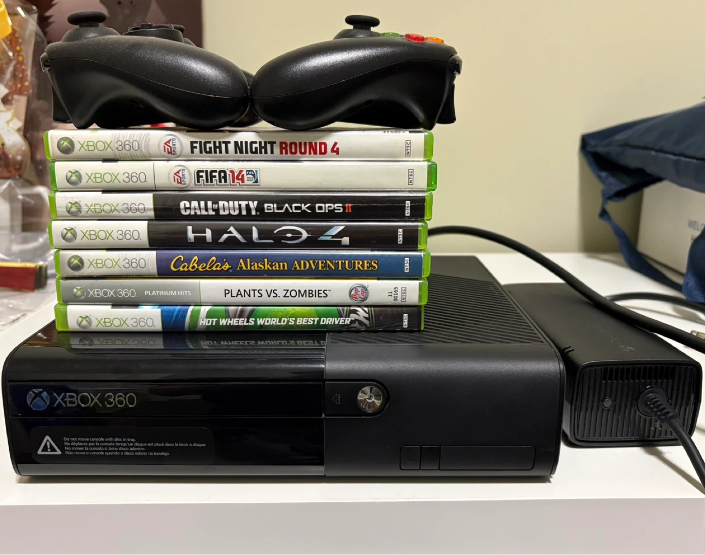 Xbox 360 Console with Games and Controllers