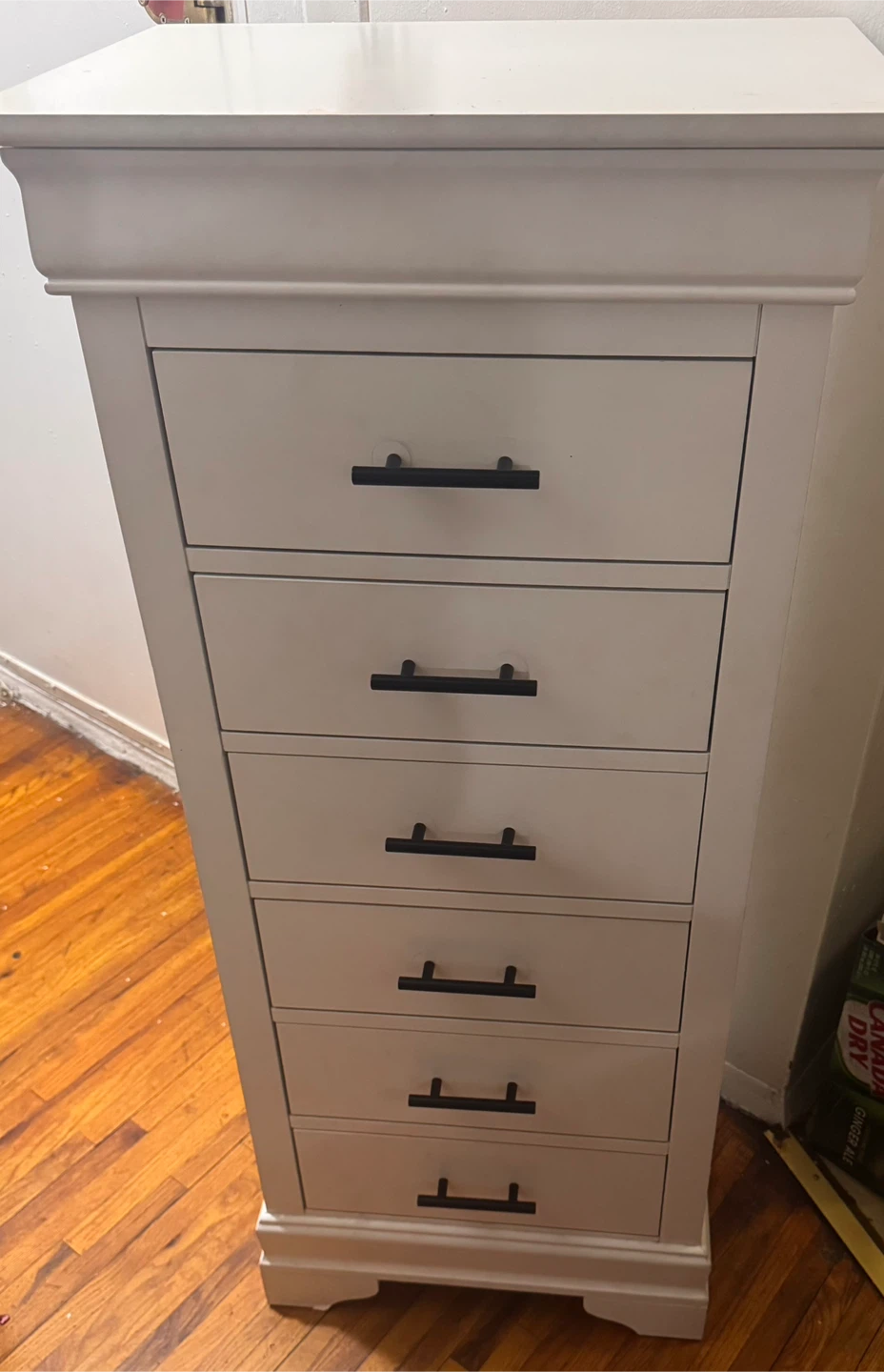 White 6-Drawer Tall Dresser - photo 2