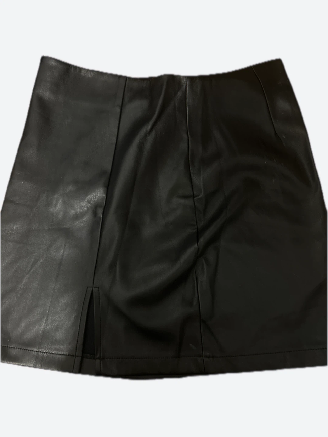 New Black Faux Leather Mini Skirt - photo 4