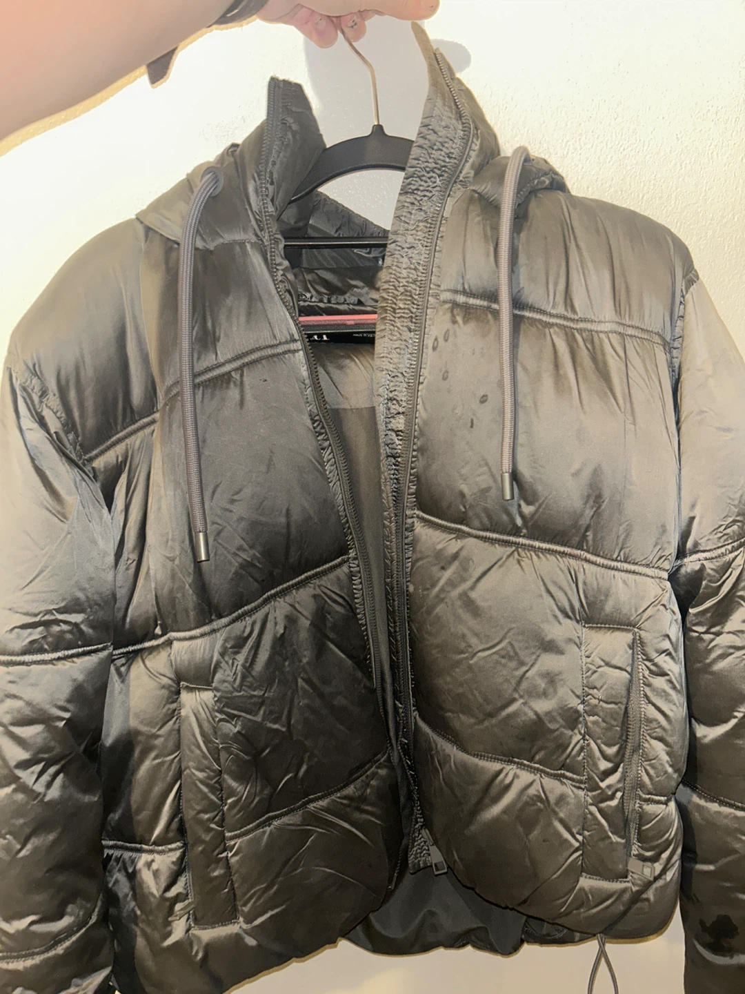 ZARA Puffer Jacket - Charcoal Grey - Size XS - photo 2