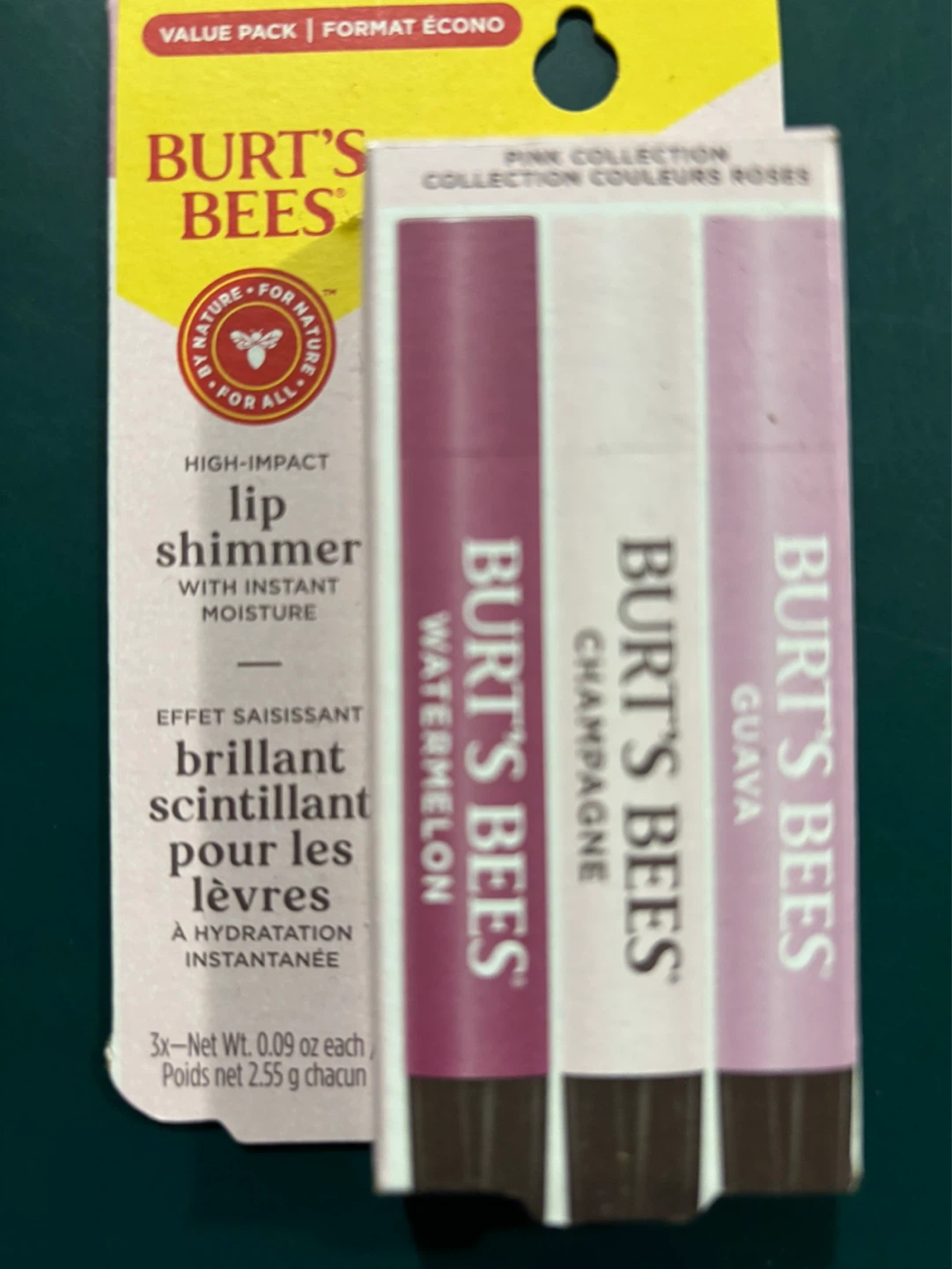 Burt's Bees Pink Collection Lip Shimmer Trio