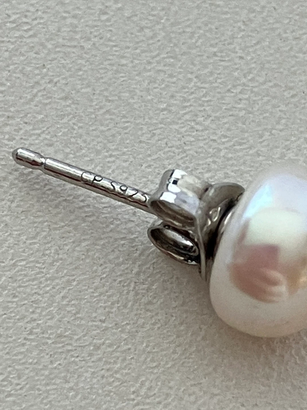 Sterling Silver Pearl Stud Earrings - photo 4
