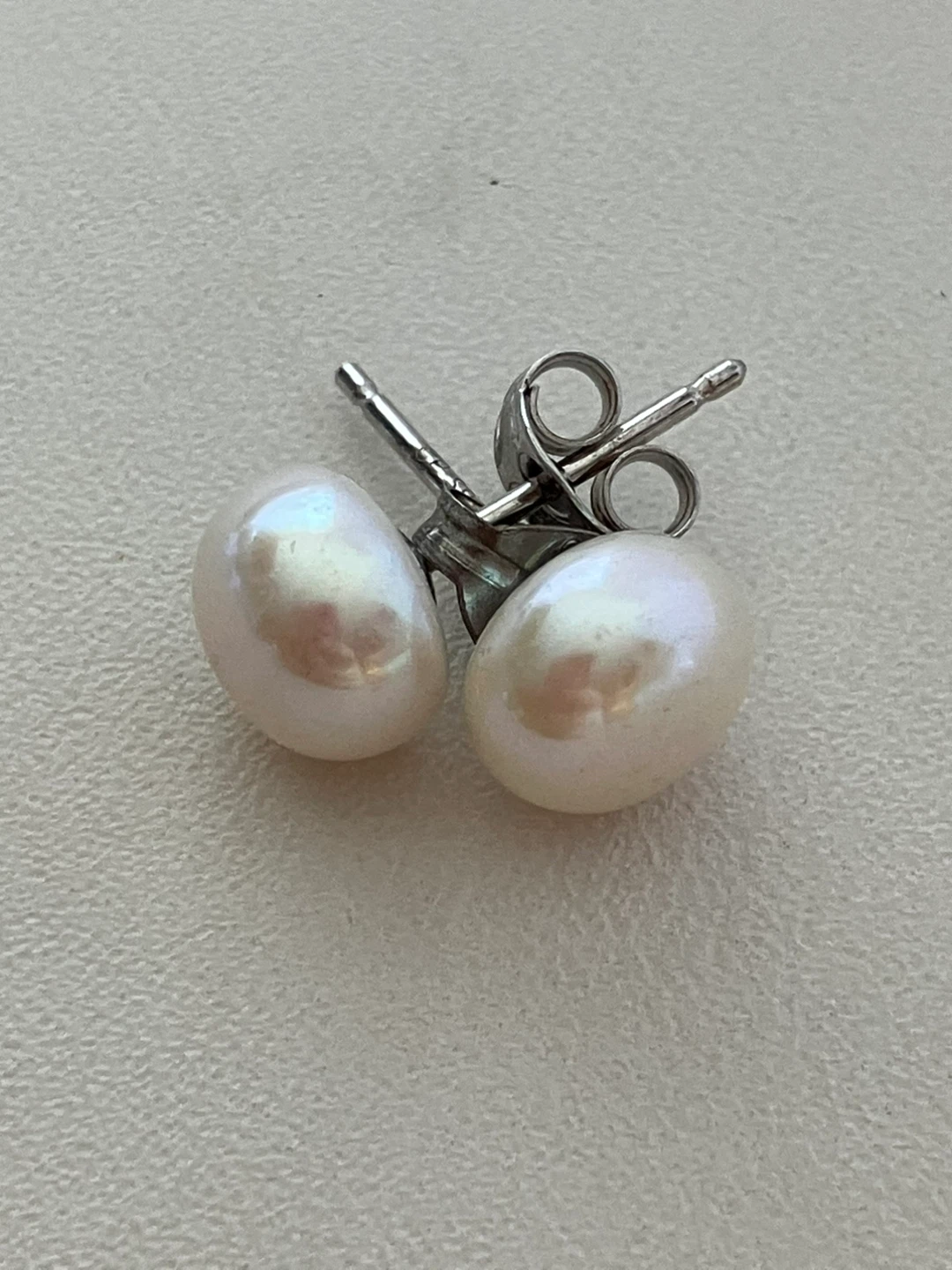Sterling Silver Pearl Stud Earrings