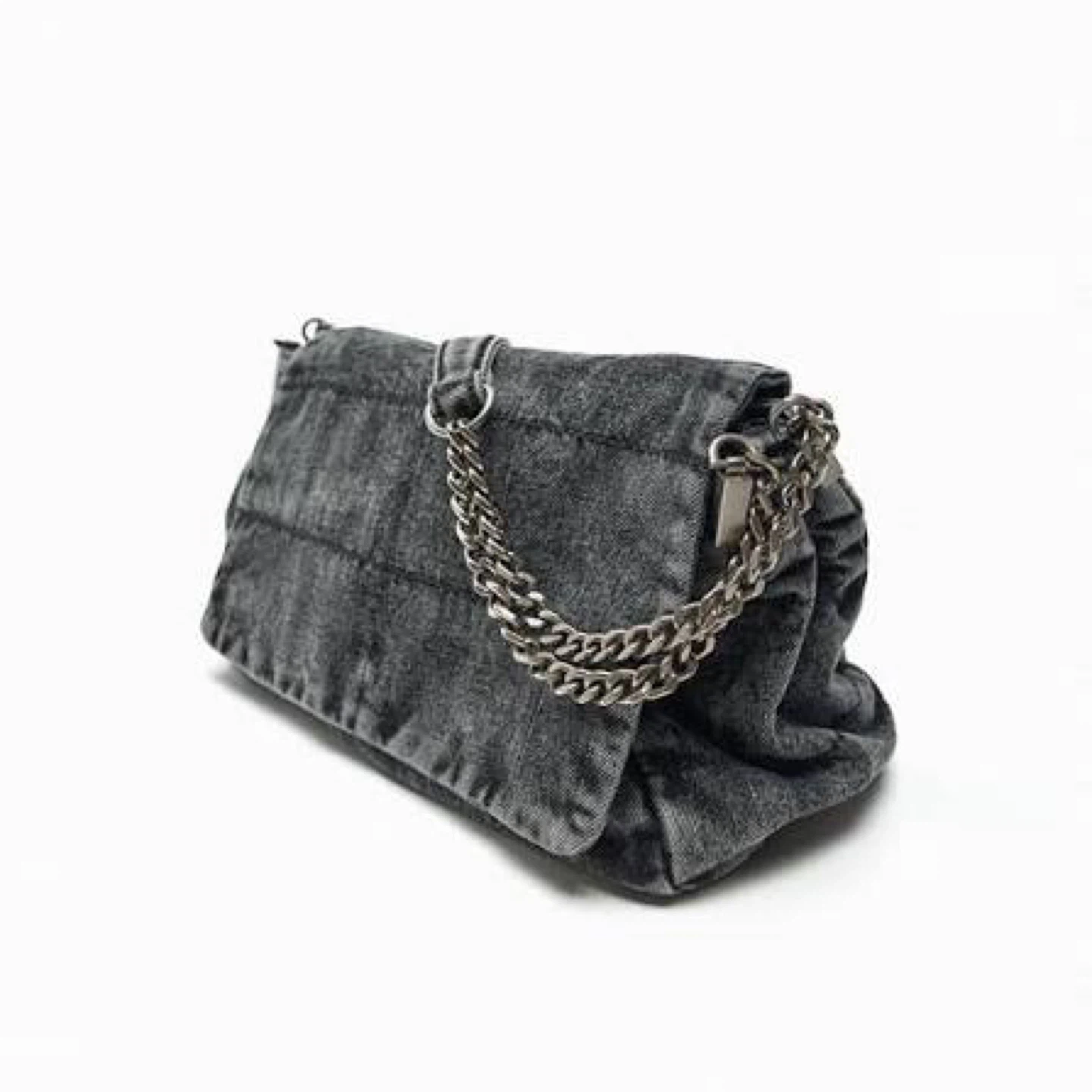 Zara Rock Flap Shoulder Bag - Denim - photo 4