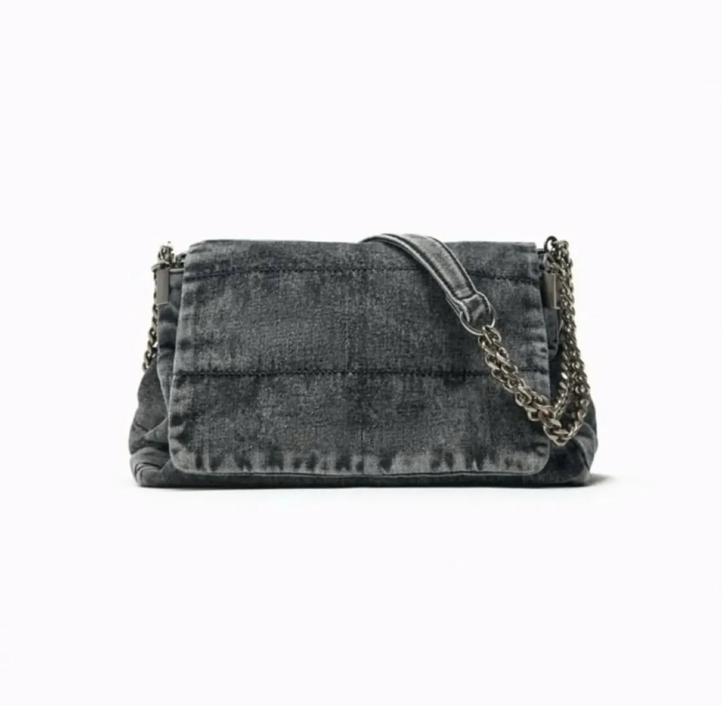 Zara Rock Flap Shoulder Bag - Denim - photo 3