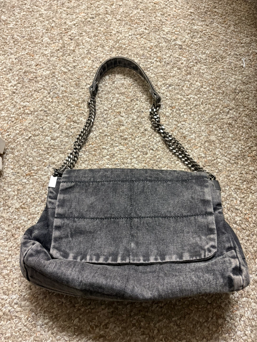Zara Rock Flap Shoulder Bag - Denim - photo 2