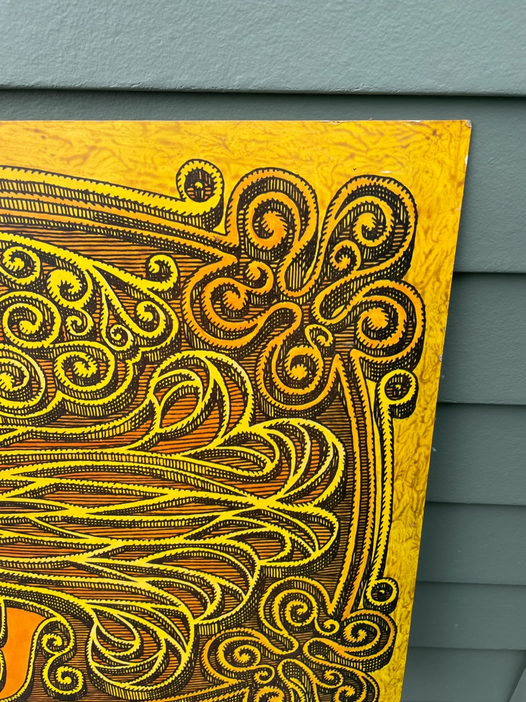 Vtg 70s Psychedelic JOY Art Print John Lichtenwalner - photo 4