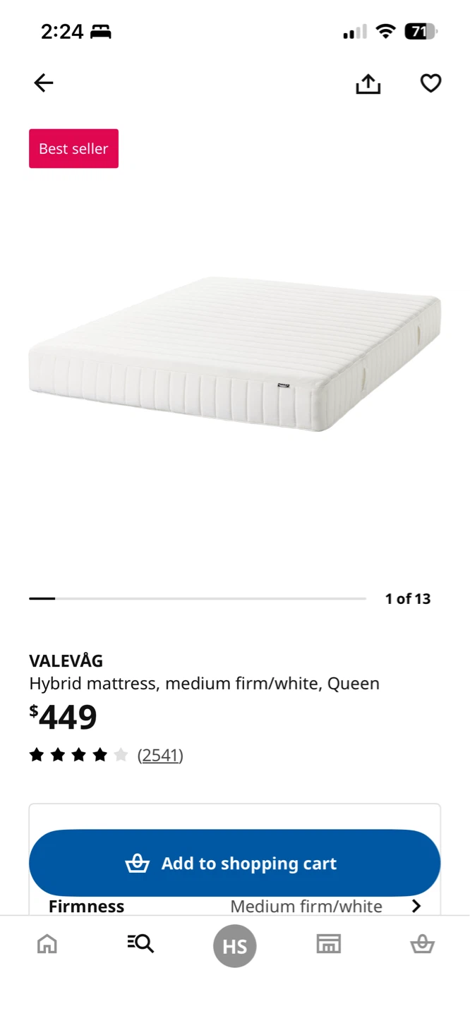 IKEA MALM Queen Bed Frame+VALEVÅG queen mattress - photo 3