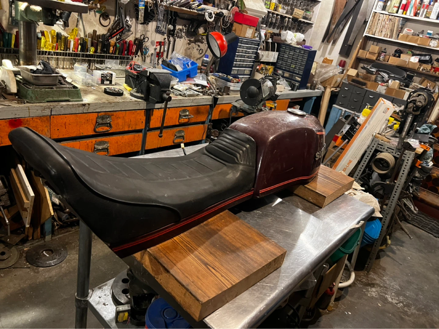 Suzuki Motorcycle Gas Tank and Seat