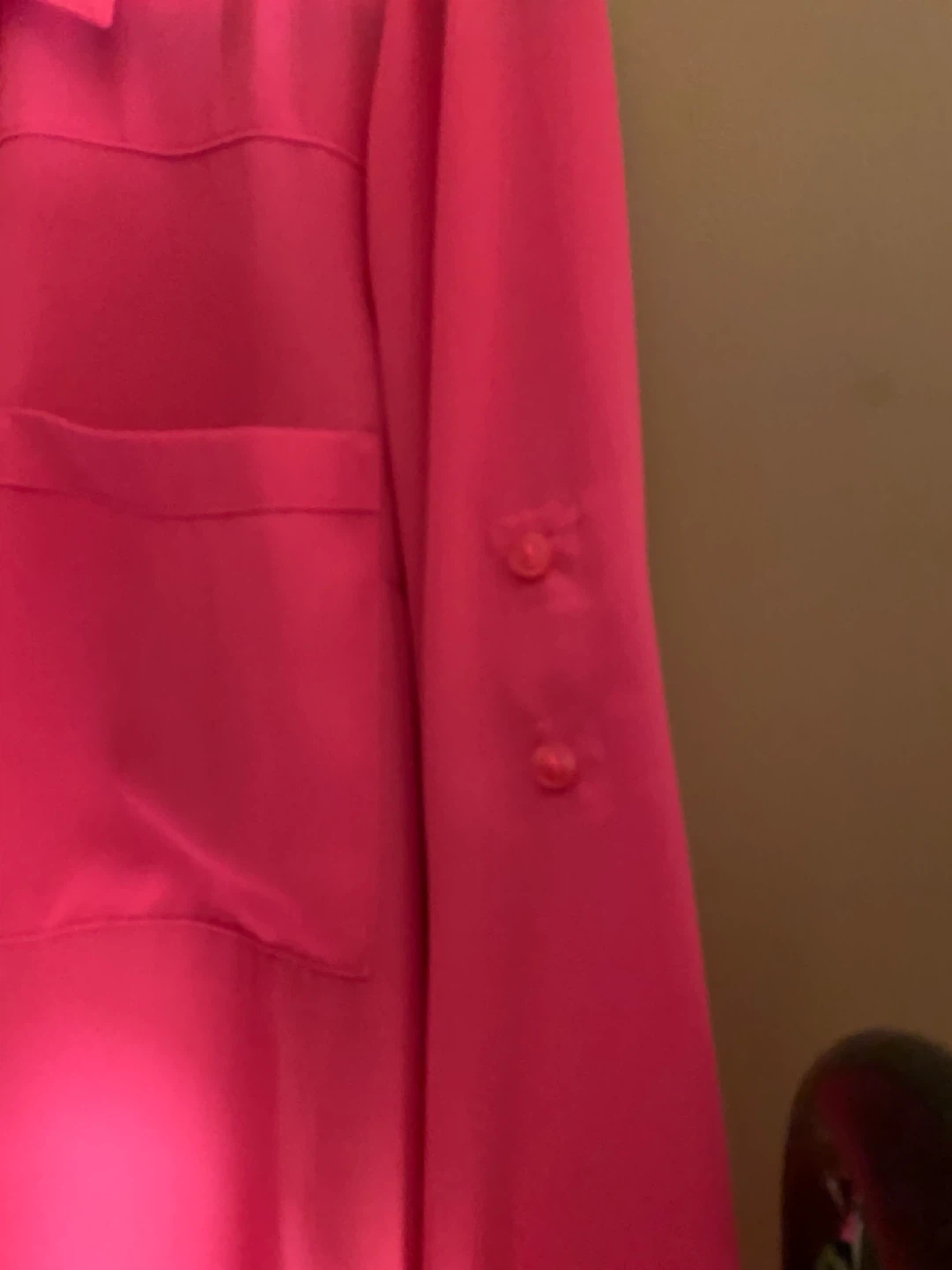 EXPRESS The Portofino Shirt - Bright Pink - Size Medium - photo 2