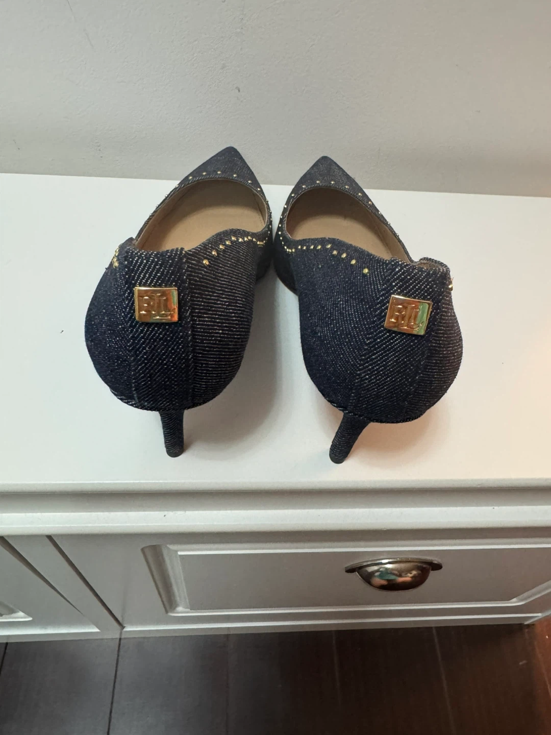 Lauren Ralph Lauren Studded Denim Heels - photo 2