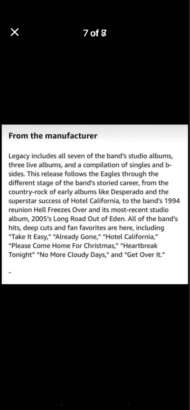 Eagles Legacy Career-Spanning Collection 15 LP Vinyl Box Set - photo 5