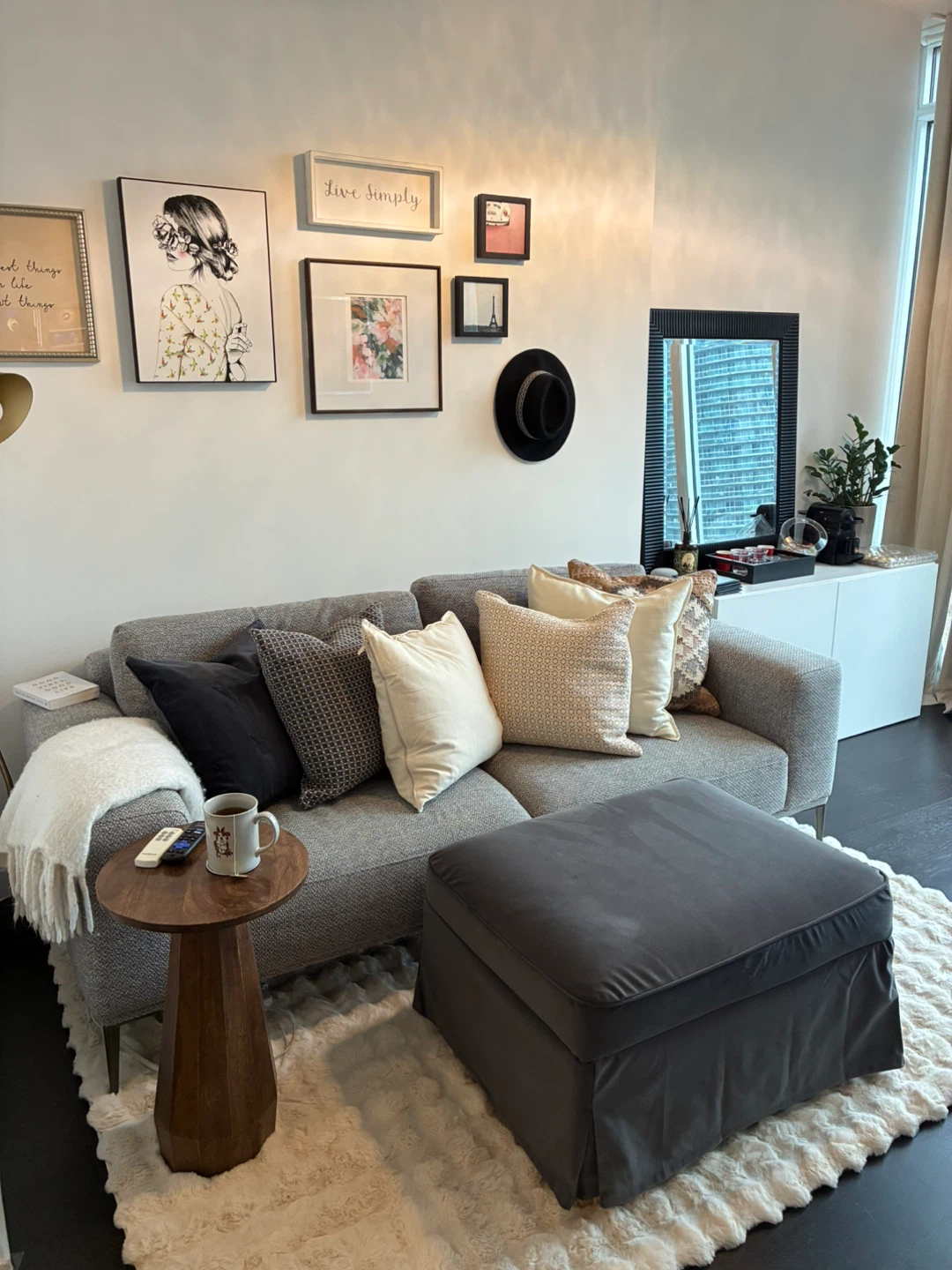 Grey Textured Sofa