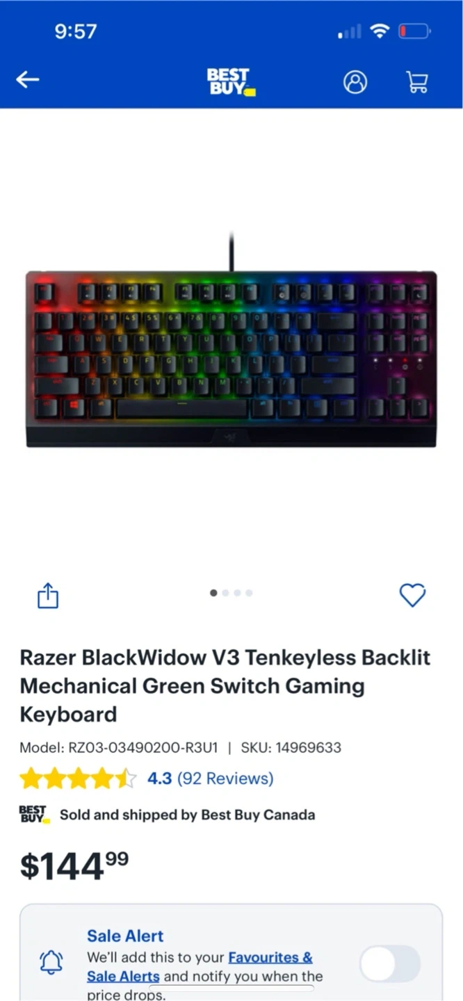 Razer BlackWidow V3 Tenkeyless Mechanical Gaming Keyboard - photo 4