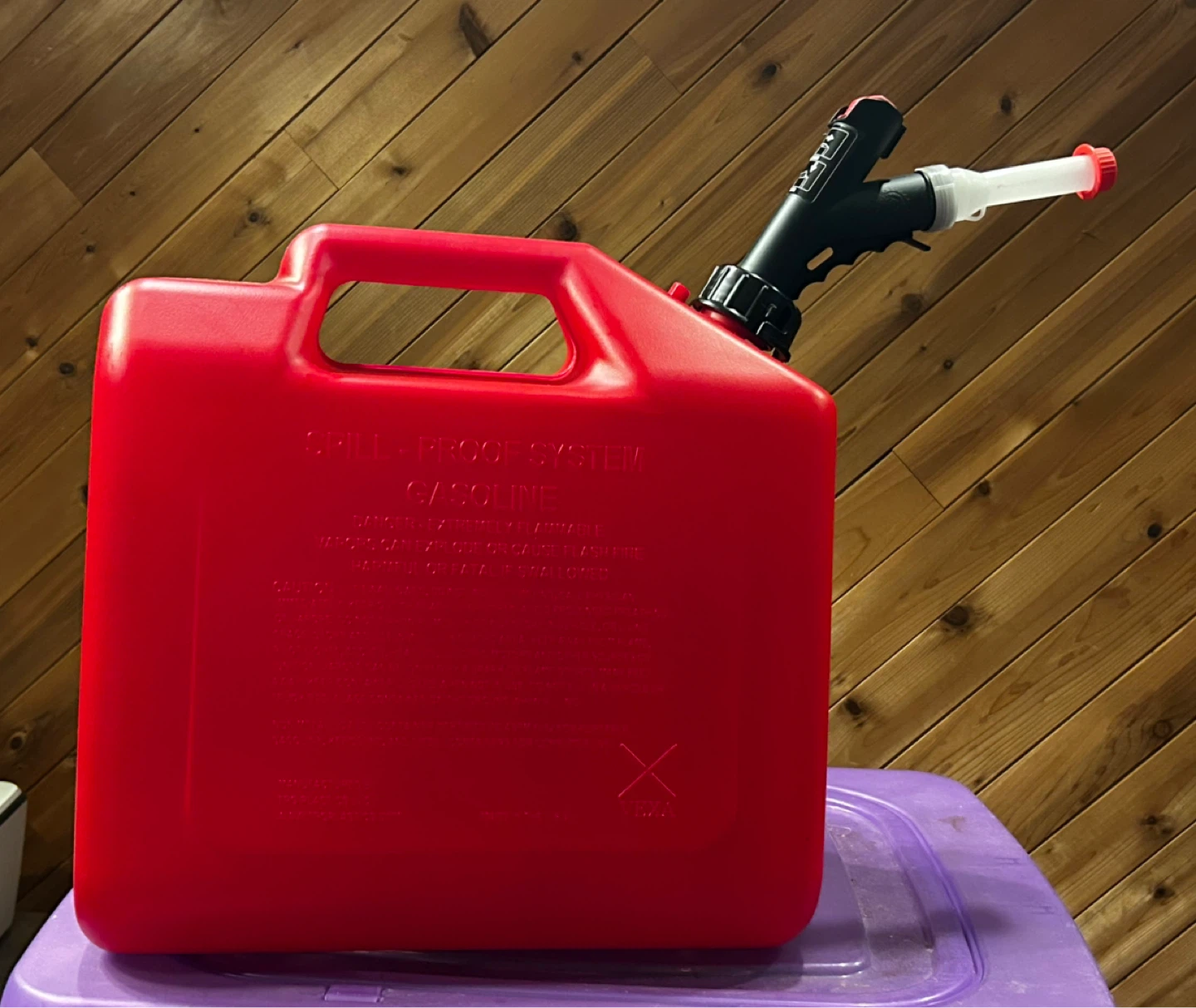 5 Gallon Gas Can Press N Pour Spill Proof