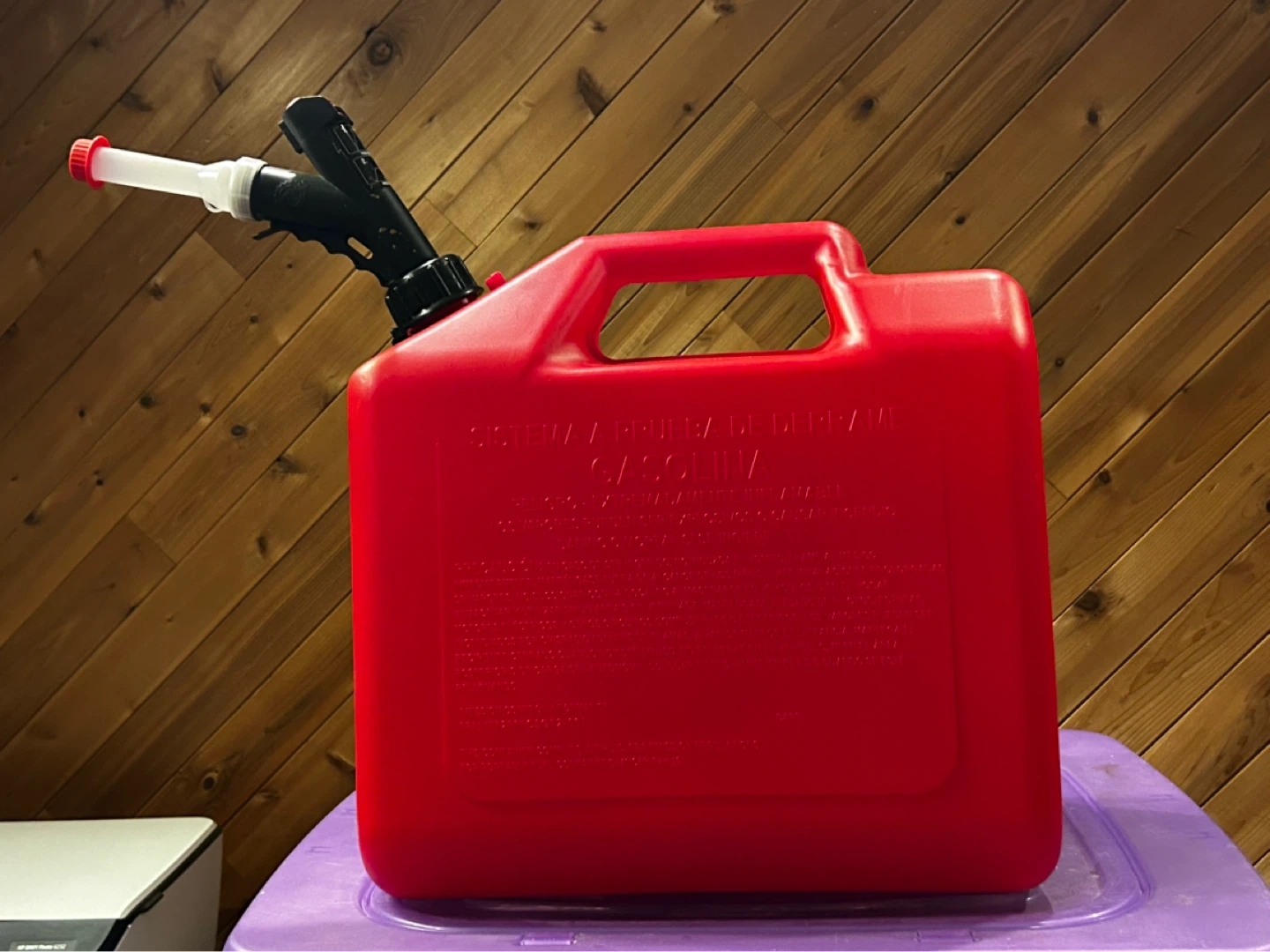 5 Gallon Gas Can Press N Pour Spill Proof - photo 3