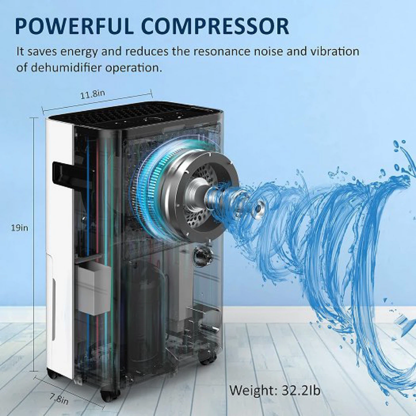 BRITSOU Dehumidifier 3500 Sq. Ft. with 24-Hour Timer - photo 3