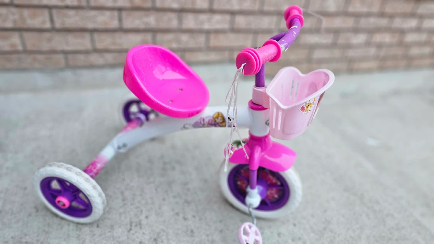 Pink Princess Tricycle with Basket