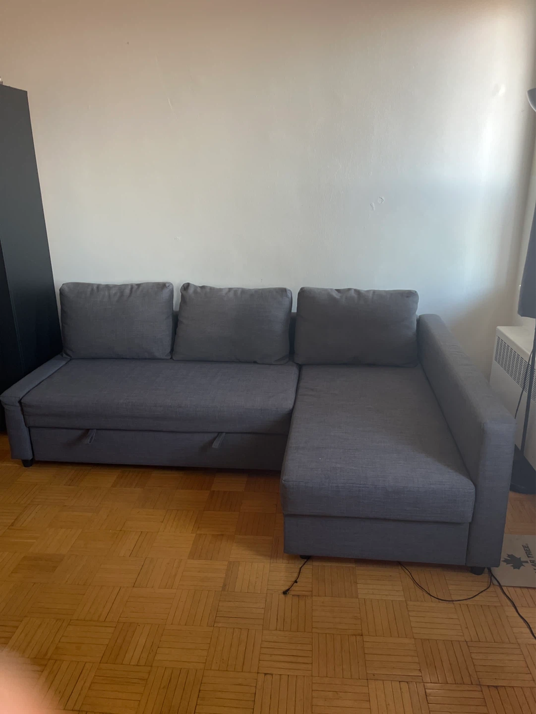Grey Sectional Sofa Bed with Storage