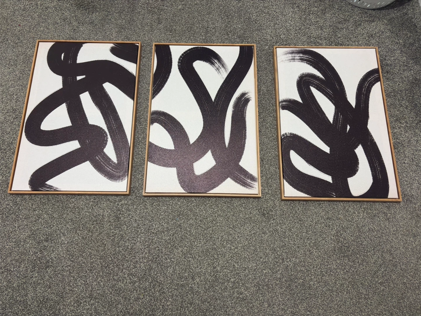 3 pc framed canvas wall art
