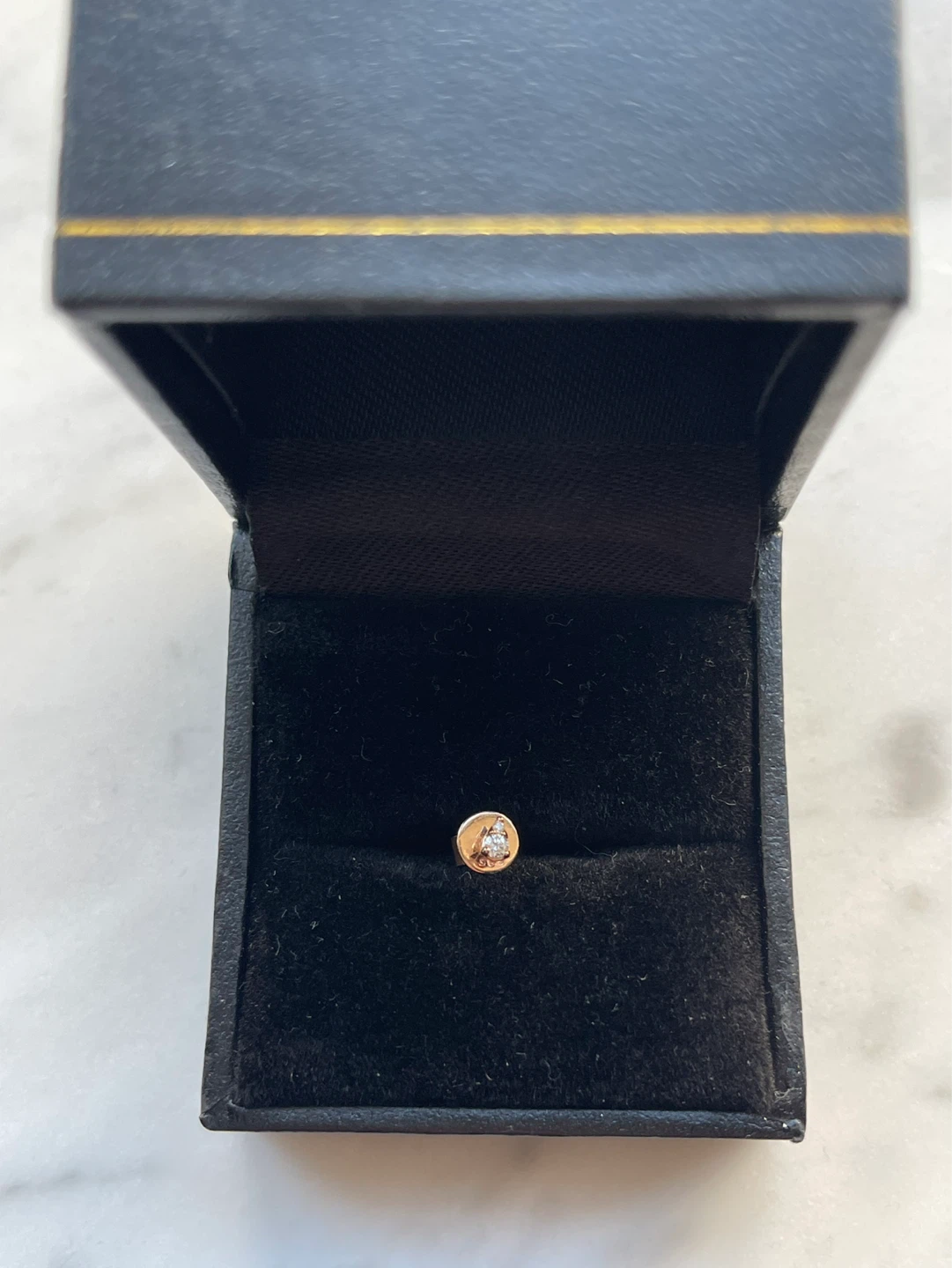 Natural Diamond Teardrop Earring in 14K Rose Gold