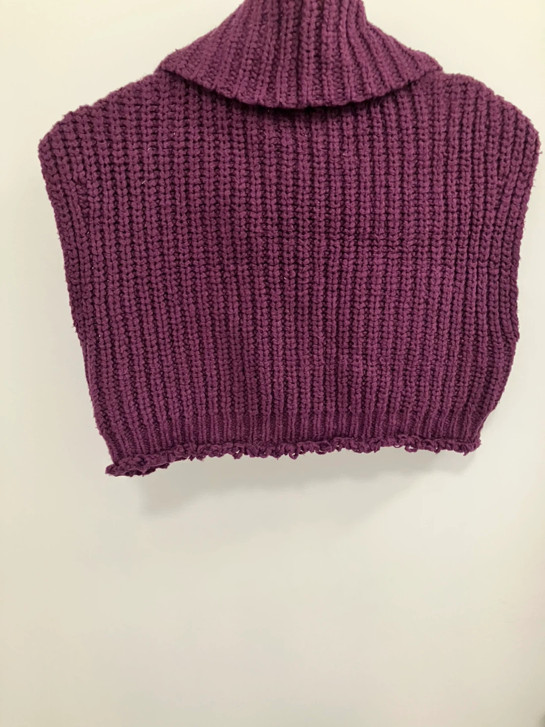 Free People Purple Knit turtleneck cropped sweater - photo 3