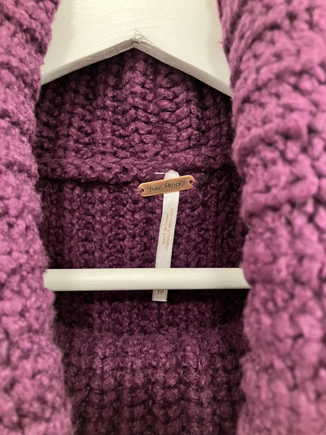 Free People Purple Knit turtleneck cropped sweater - photo 4