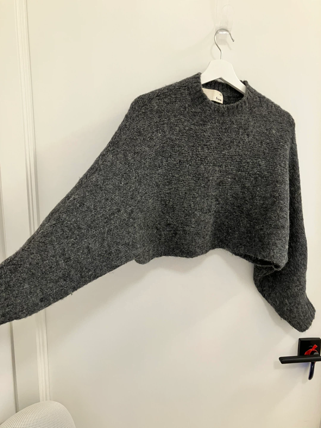 Wilfred Free Grey Cropped Knit Sweater XXS - photo 2