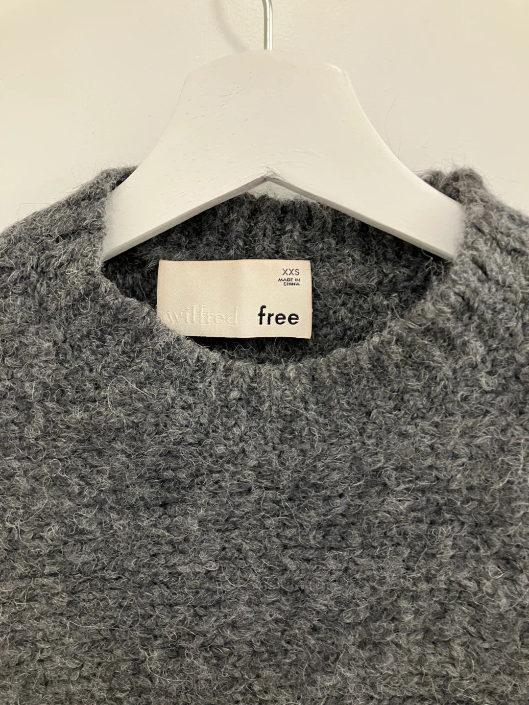 Wilfred Free Grey Cropped Knit Sweater XXS - photo 3