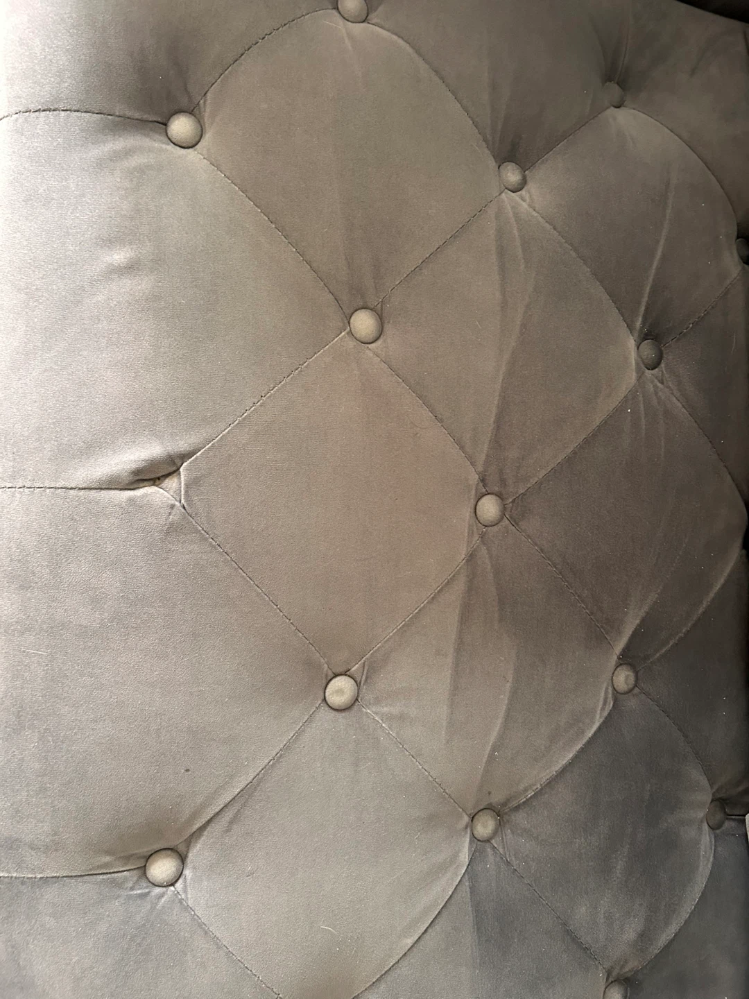 Grey-Blue Tufted Sectional Sofa - photo 3