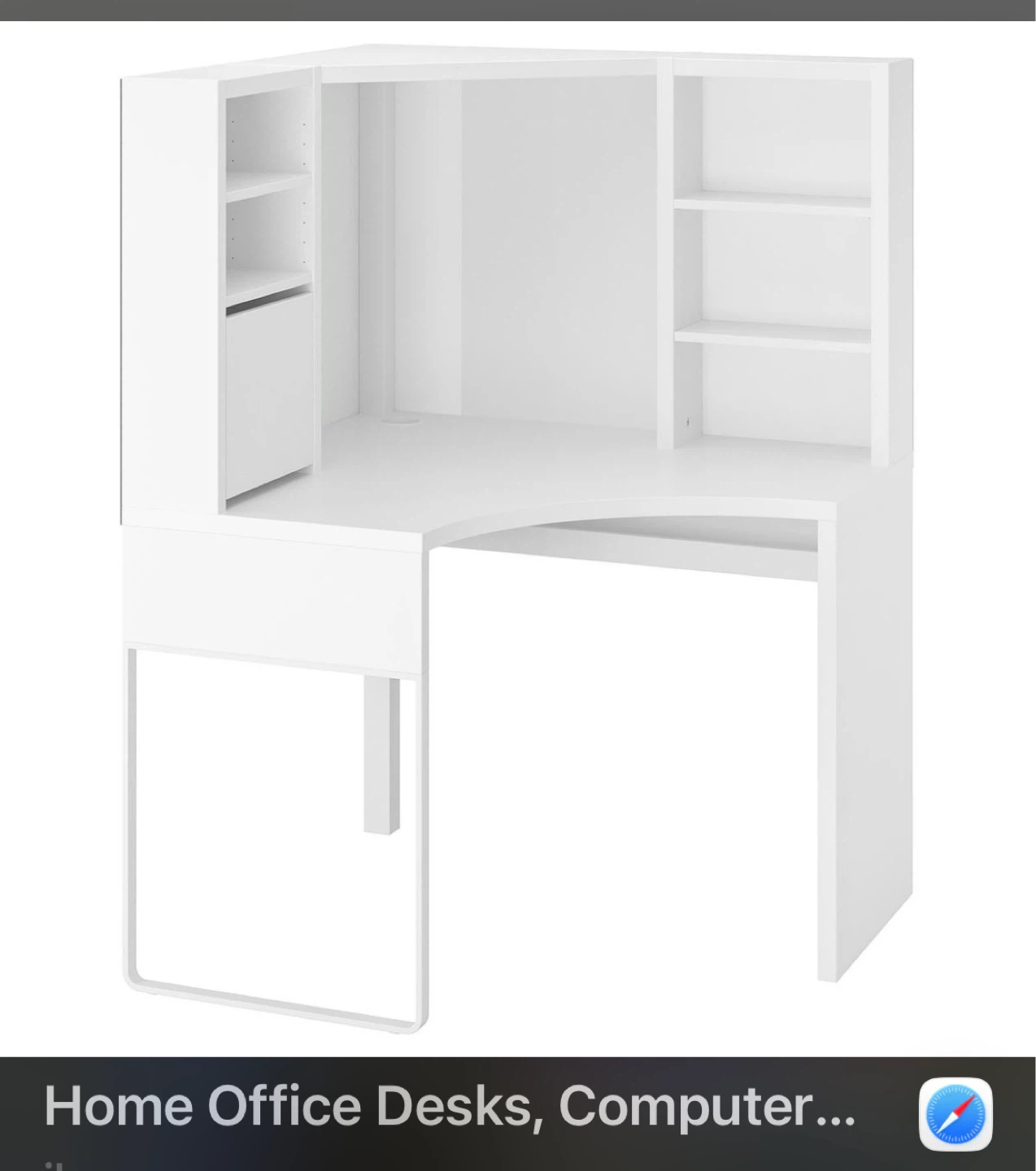 IKEA MIXKE White Corner Desk