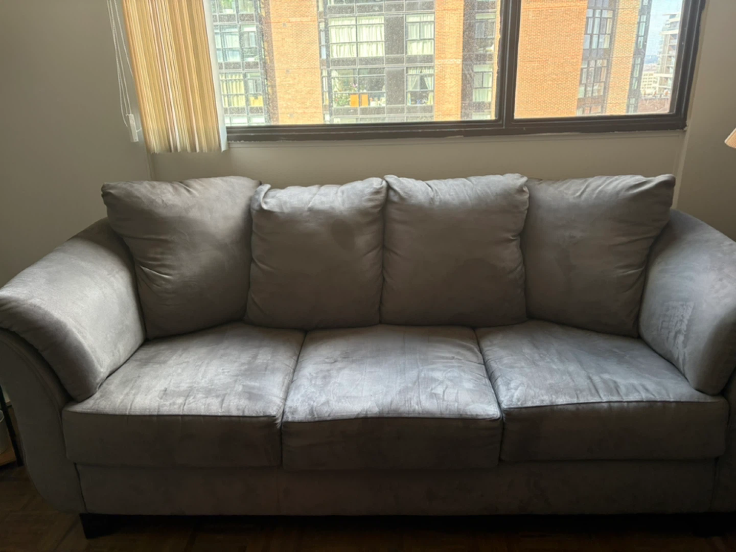 Grey 3-Modern Sofa – Like New Condition - photo 4