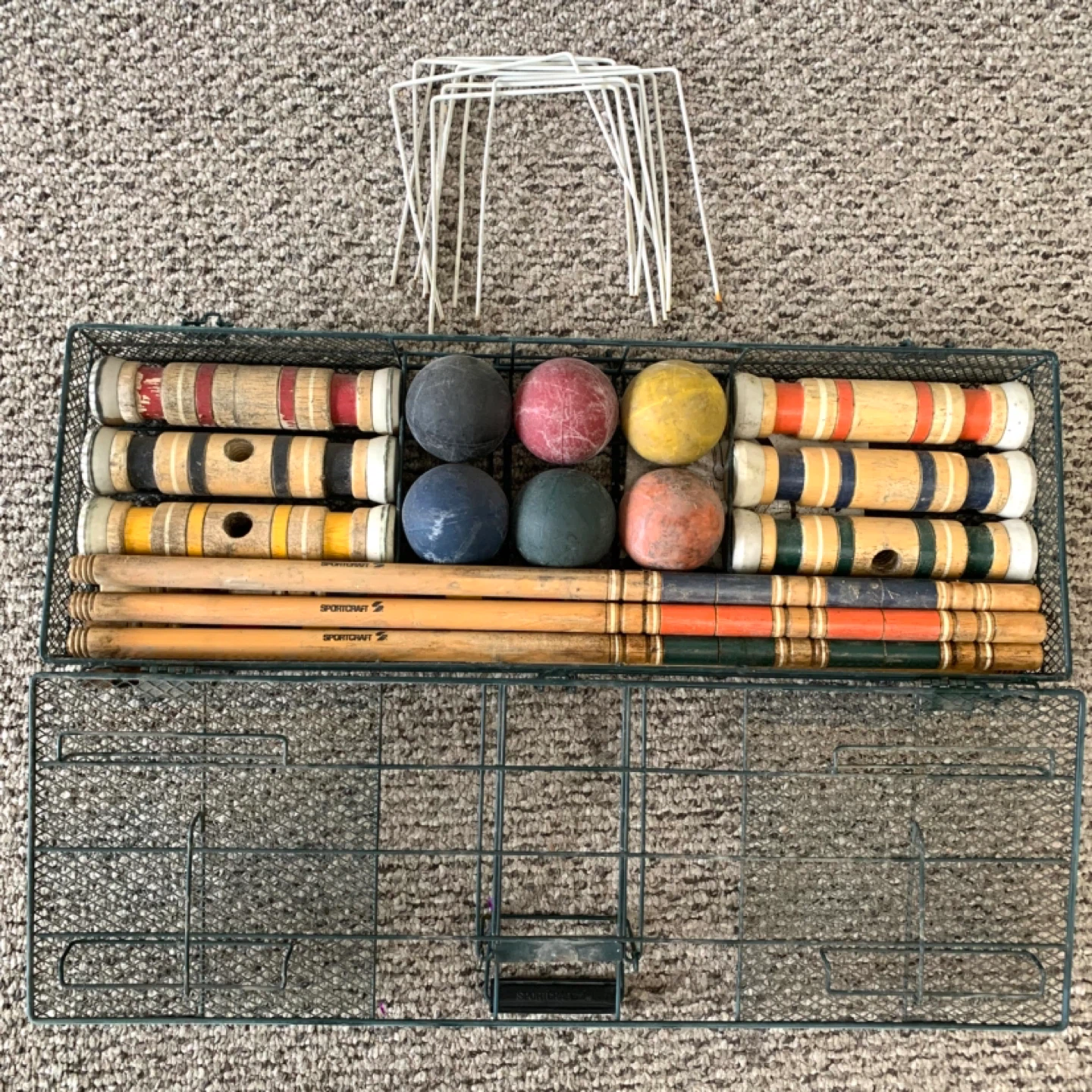 Sportcraft Croquet Set Lawn Game Outdoor Vintage Wooden Set