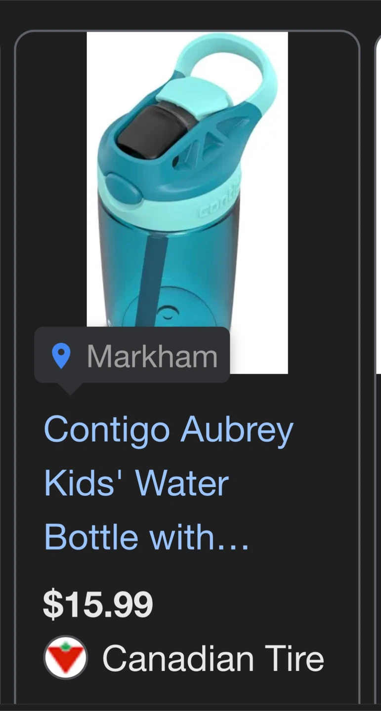 NEW! Contigo Kids Water Bottle with Straw - Blue - photo 3