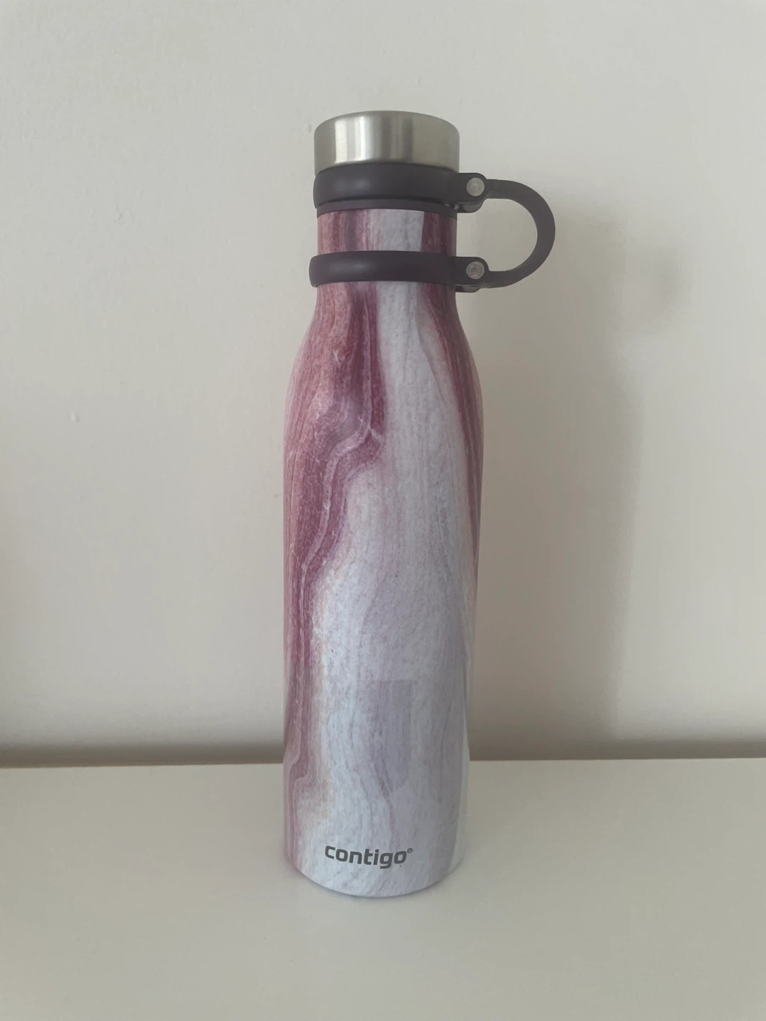 New! Contigo Water Bottle - Pink Swirl Design