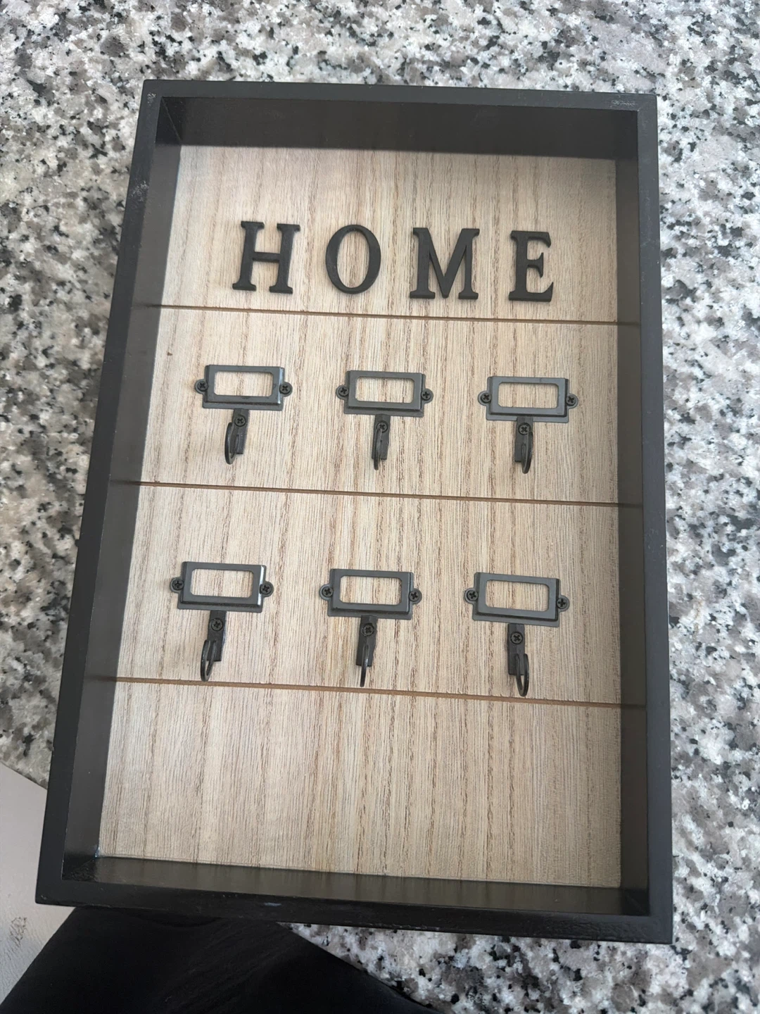 Wooden Key Holder with "HOME" sign 🌱