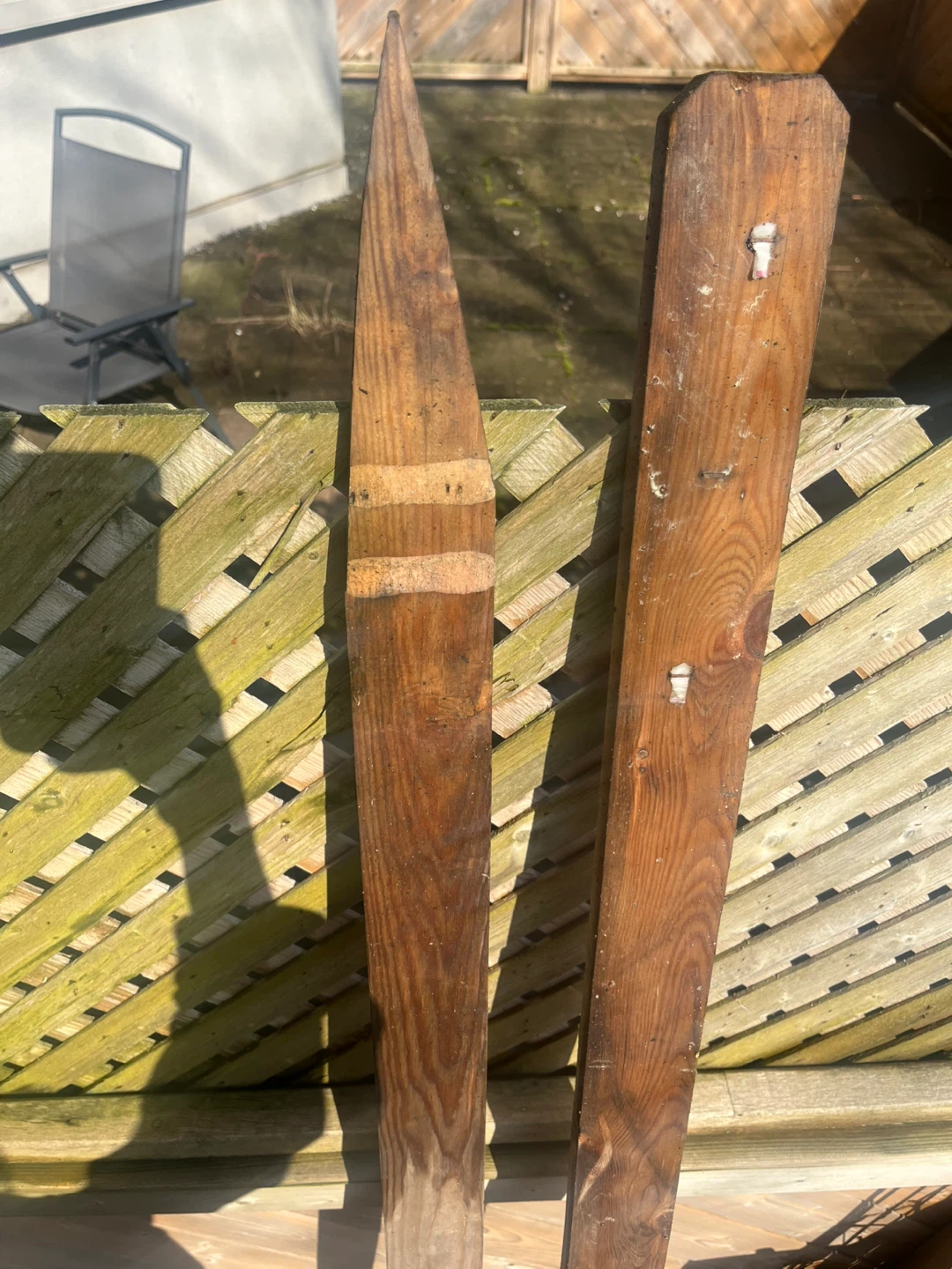 Wooden Stakes solid wood 2 x 4 6 feet long. I have two of them
