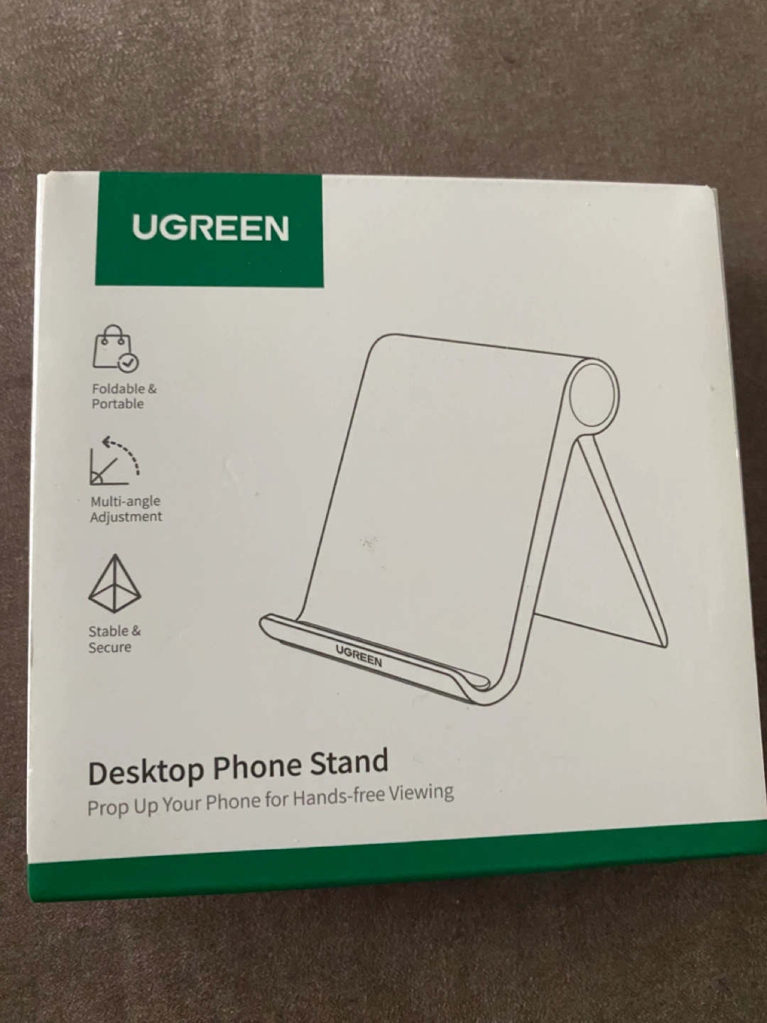 UGREEN Black Adjustable Desktop Phone Stand