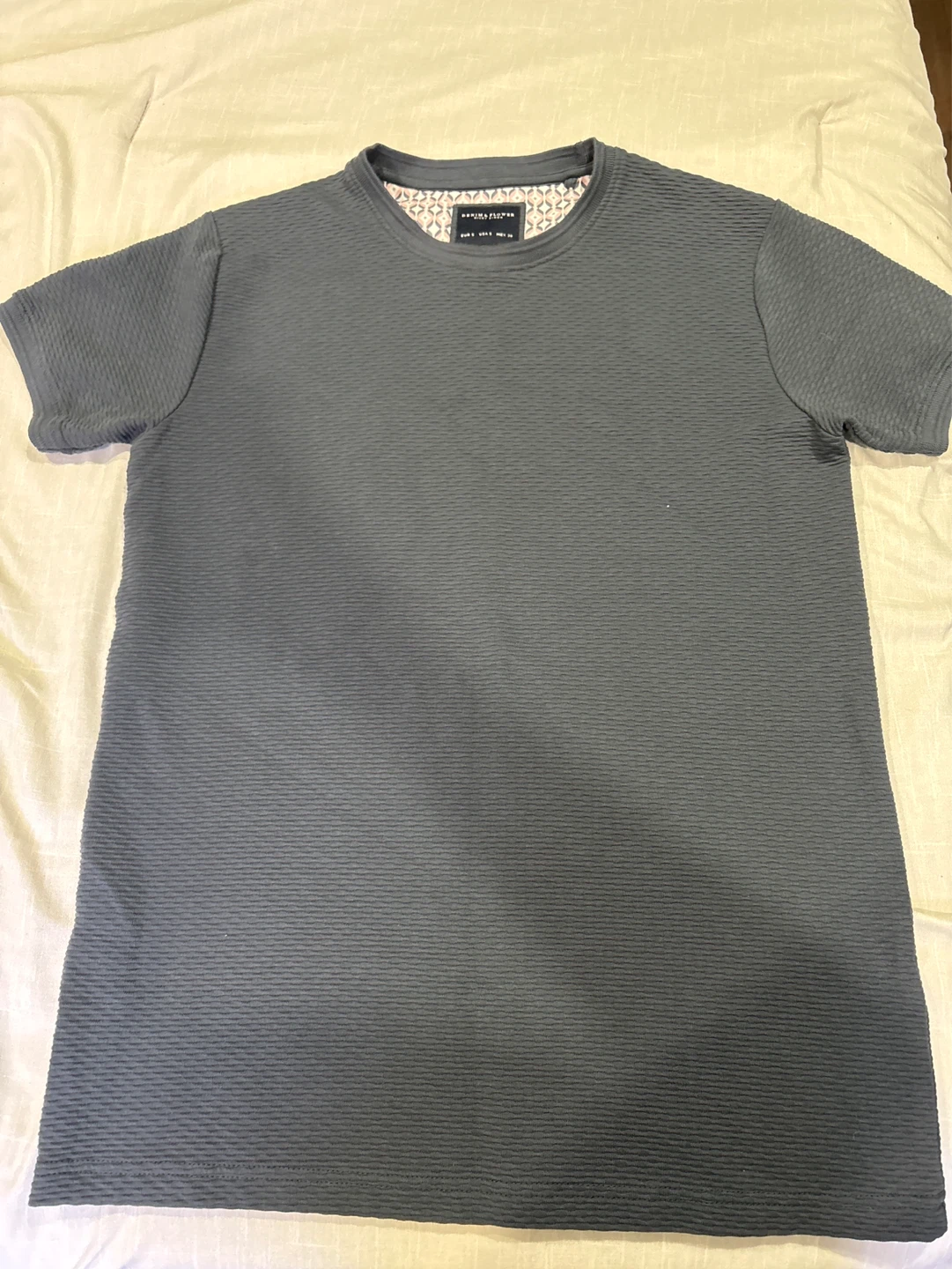 Denim & Flower Ricky Singh Textured Crew Neck T-Shirt - Size S