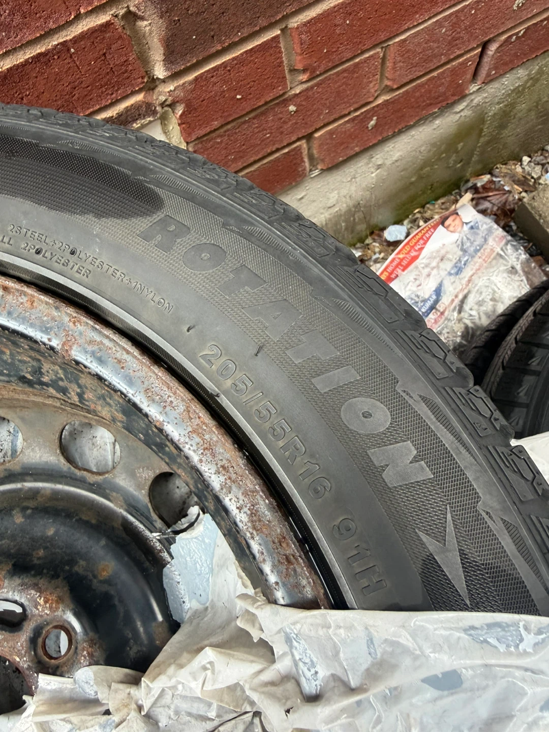 205/55R16 4 All-Season Tires on Steel Rims - photo 2