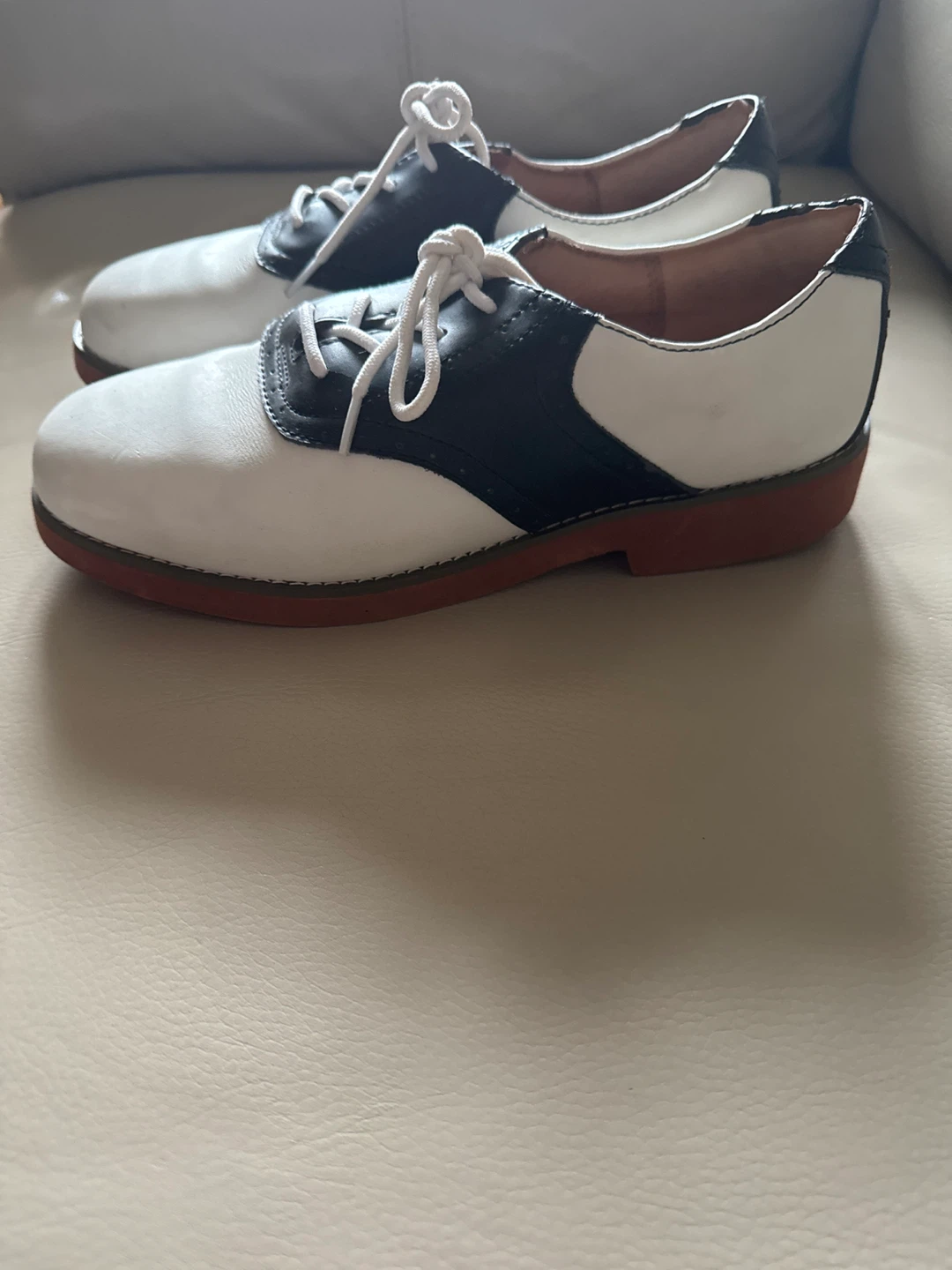 White and Black Saddle Shoes
