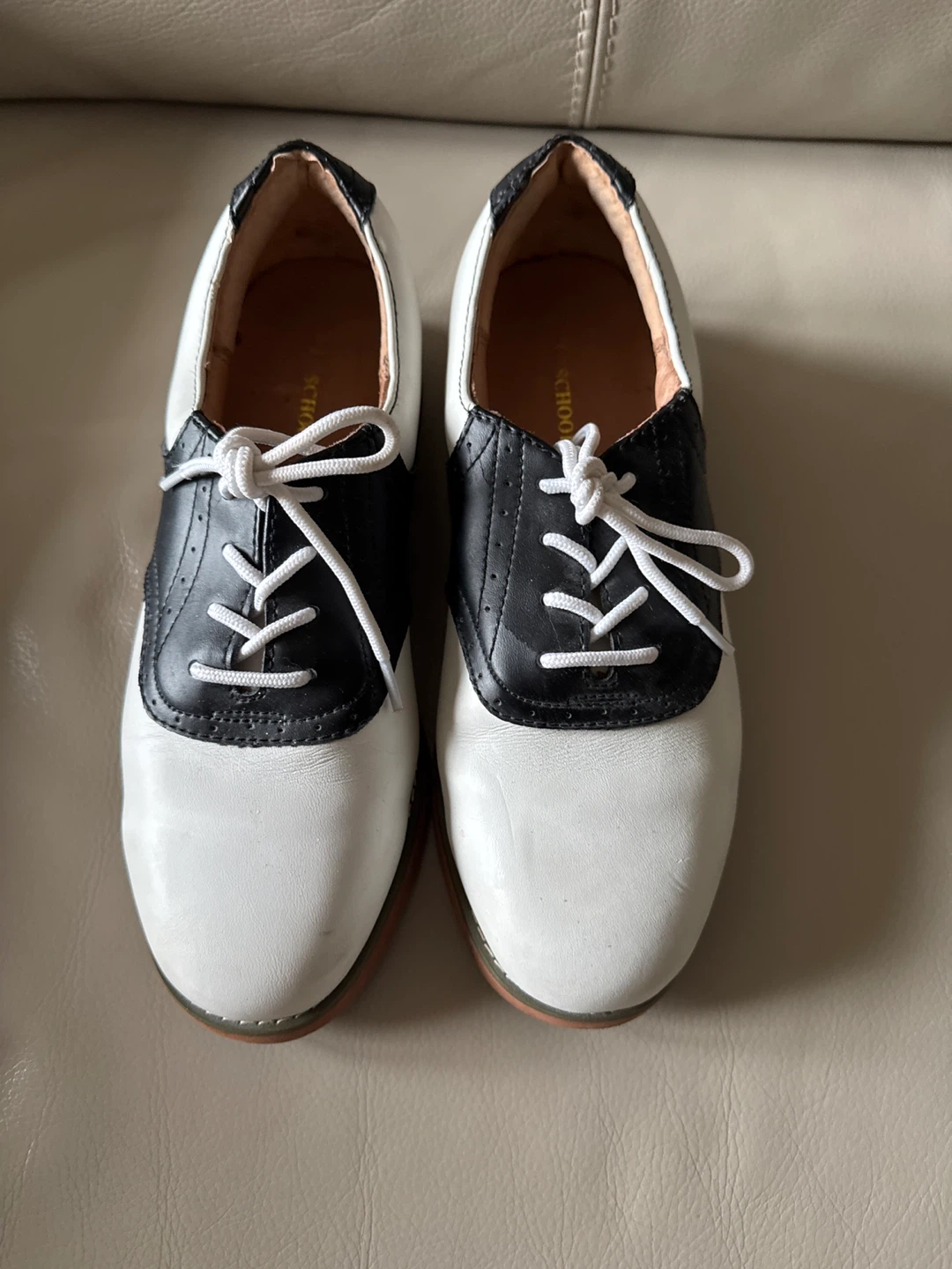 White and Black Saddle Shoes - photo 2