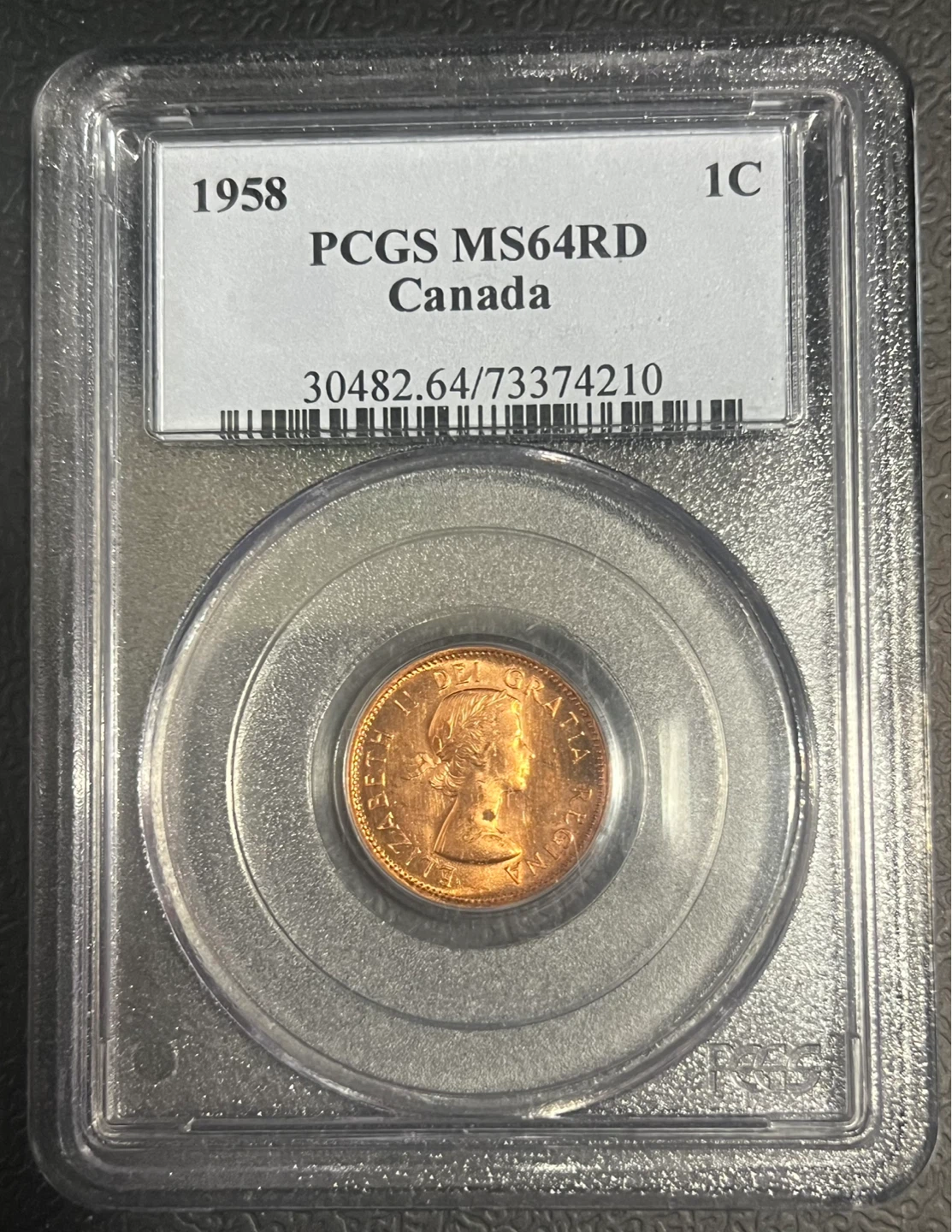 1958 Canadian Penny PCGS MS64RD