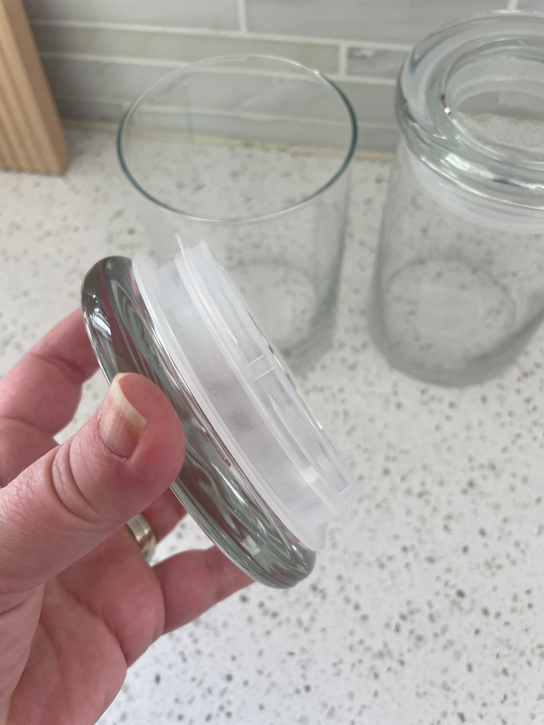 Set of 2 Glass Canister Jars - photo 2