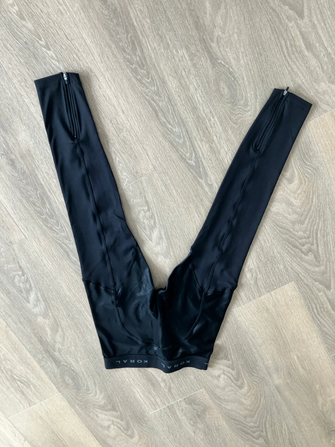 KORAL Black High-Waisted Leggings with Zippers - photo 3