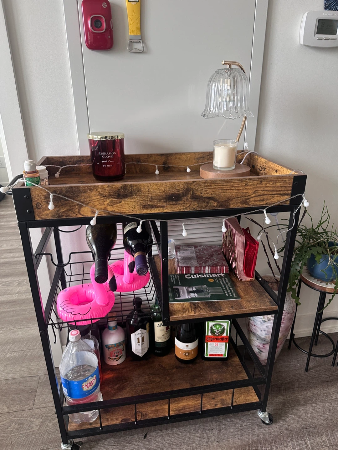 Rustic Brown 3-Tier Bar Cart - photo 2