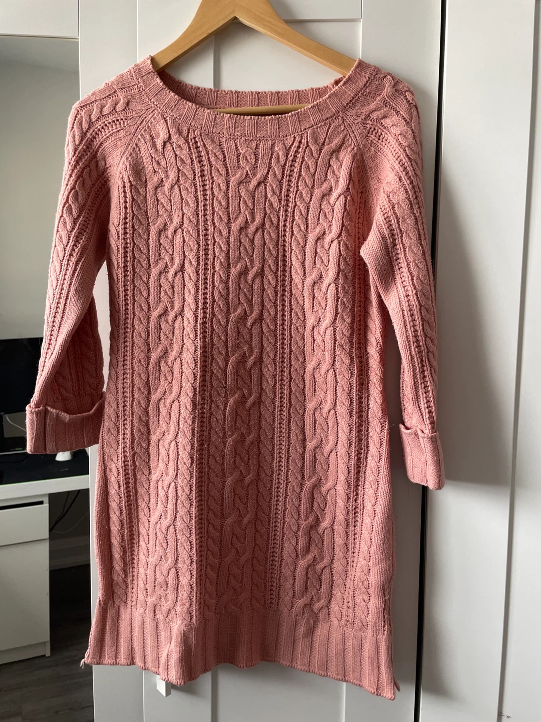 Pink Cable Knit Sweater Dress - photo 2