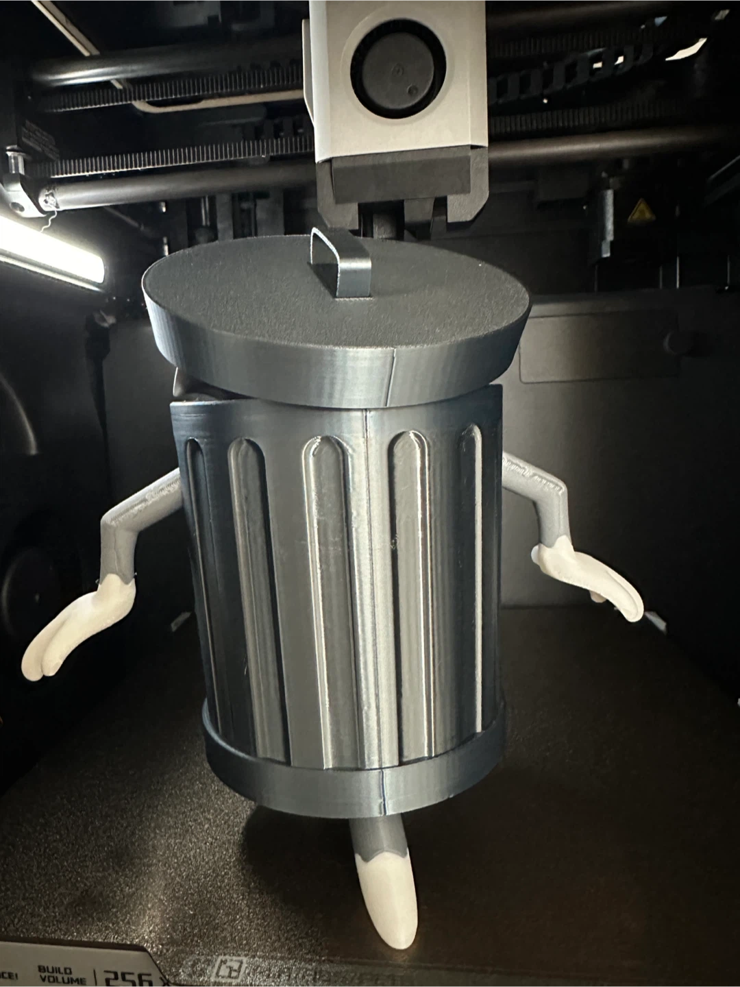 3D Printed Trash Can tom  with Lid - photo 2